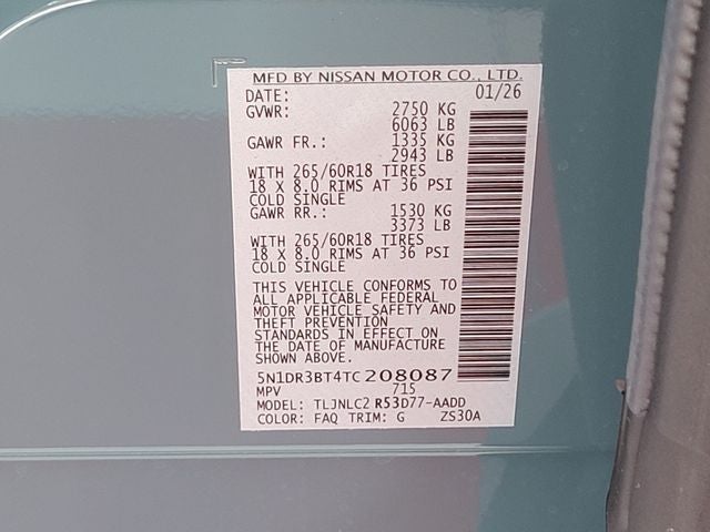 2026 Nissan Pathfinder SV