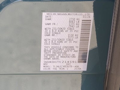 2026 Nissan Pathfinder Platinum