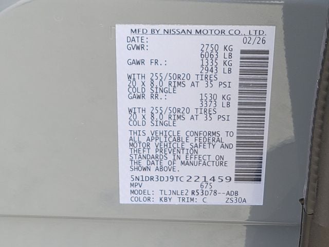 2026 Nissan Pathfinder Platinum