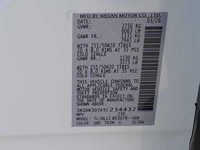 2026 Nissan Pathfinder Platinum