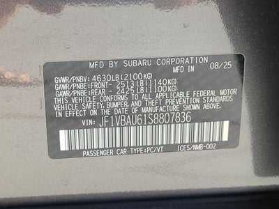 2025 Subaru WRX GT