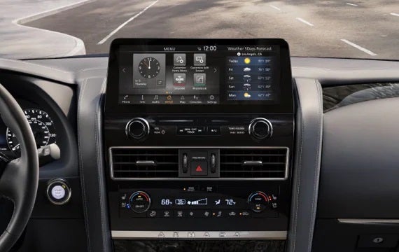 2023 Nissan Armada touchscreen and front console | Fort Collins Nissan in Fort Collins CO